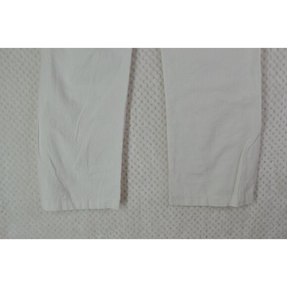 Roxy Oceanside Women's Medium White Linen Blend Beach Pants - Picture 9 of 16